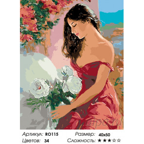 Количество цветов и сложность Южная красавица Раскраска по номерам на холсте Живопись по номерам RO115