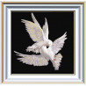 В рамке Пара голубей Канва с рисунком для вышивки бисером 8461