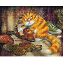 Недовольный кот Алмазная вышивка мозаика на подрамнике