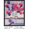 Количество цветов и сложность Девочка с шарами в Париже Алмазная вышивка мозаика на подрамнике EW10225