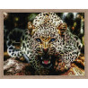 Рычащий леопард Алмазная вышивка мозаика на подрамнике