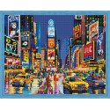 Нью Йорк в огнях рекламы Алмазная вышивка мозаика на подрамнике