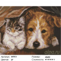 Кот и пес Алмазная вышивка мозаика на подрамнике