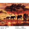 Количество цветов и сложность Слоны на закате Картина по номерам на дереве GXT5189