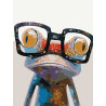  Стильная лягушка Раскраска картина по номерам на холсте EX5319