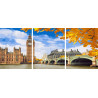 Осень в Лондоне Триптих Раскраска картина по номерам на холсте