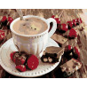  Кофе с ягодами Раскраска по номерам на холсте Живопись по номерам KTMK-001143