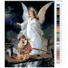 схема Под крылом ангела Раскраска по номерам на холсте Живопись по номерам Z-ZSPB101100166