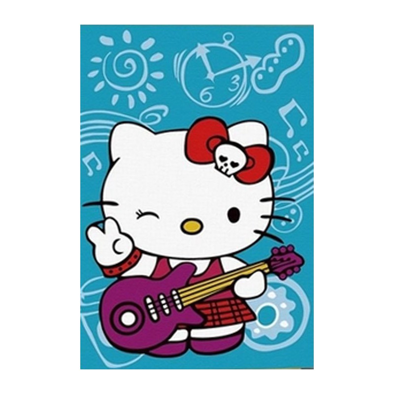 Номер hello. Хелло Китти. Гитара hello Kitty. Картина по номерам hello Kitty. Китти с гитарой.