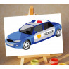 На мольберте Полицейская машина Раскраска картина по номерам PA176