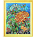 Золотая хризантема Алмазная вышивка мозаика 5D Color Kit