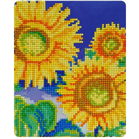  Подсолнухи лмазная частичная вышивка (мозаика) Color Kit M020