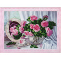 Розовые розы Набор для вышивания бисером на подрамнике Color Kit