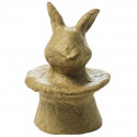 Кролик в шляпе Фигурка мини из папье-маше объемная Decopatch