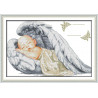 В рамке Новорожденный ангелочек Набор для вышивания K777