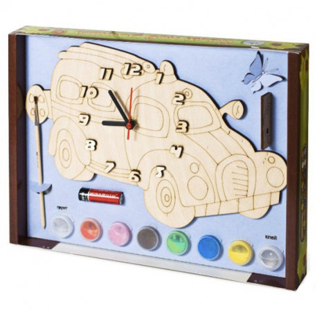 Машинка Набор для росписи деревянных часов