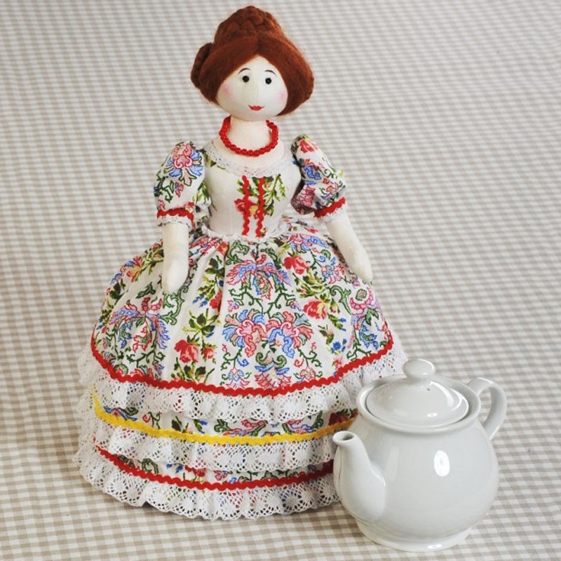 Кукла на чайник в виде куклы тильды. Мастер класс