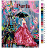 схема Парижанка Раскраска по номерам на холсте Живопись по номерам
