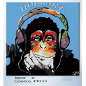 Чувство ритма. Monkey - Music Раскраска по номерам на холсте Hobbart