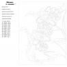 схема Неоновые цветы Раскраска картина по номерам на холсте