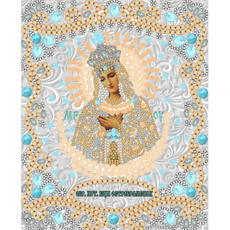  Богородица Остробрамская Канва с рисунком для вышивки бисером Конек 7123