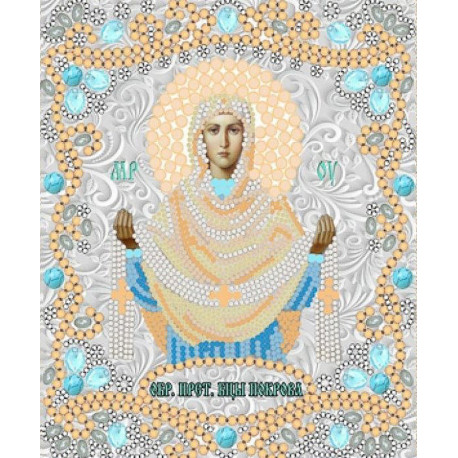  Богородица Покрова Канва с рисунком для вышивки бисером Конек 7125