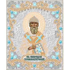  Святой Спиридон Тримифутинский Канва с рисунком для вышивки бисером Конек 7126
