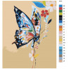 схема Бабочка в цветах Раскраска картина по номерам на холсте