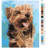 схема Радостная собачка Раскраска картина по номерам на холсте
