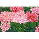  Розовые хризантемы Набор для вышивки лентами Каролинка КЛ(Н)-4009