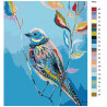 схема Весенняя птица Раскраска картина по номерам на холсте