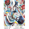 Количество цветов и сложность Зебра в узорах Раскраска картина по номерам на холсте A494