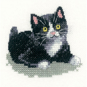  Чёрно-белый котёнок Набор для вышивания Heritage CFBW1259A