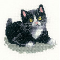 Чёрно-белый котёнок Набор для вышивания Heritage