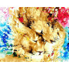  Львы в красках Раскраска картина по номерам на холсте ZX 22207