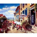 Итальянская улочка Раскраска (картина) по номерам на холсте Iteso
