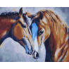  Влюбленные лошади Раскраска картина по номерам на холсте ZX 22196