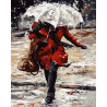  Девушка под дождем Раскраска картина по номерам на холсте ZX 22251