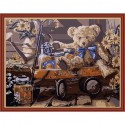 Медвежонок Тедди Раскраска по номерам на холсте Menglei