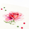 Пример вышитой работы Розовая роза Набор для вышивания Чудесная игла 150-002