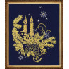 Пример оформления в рамку Золотое сияние Набор для вышивания Овен 1022