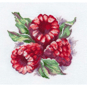 Пример оформления в рамку Ароматная ягода Набор для вышивания Овен 1089