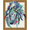  Индейский конь Алмазная мозаика вышивка на подрамнике 3D  KM0162
