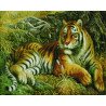  Грозный тигр Алмазная мозаика вышивка на подрамнике Painting Diamond GF2971