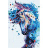  Лошадь с бабочками Раскраска картина по номерам на холсте A503