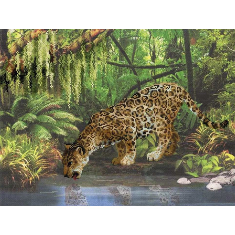  Леопард у воды Набор для вышивания Риолис 0023РТ