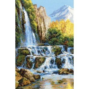  Пейзаж с водопадом Набор для вышивания Риолис 1194