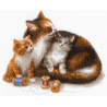  Кошка с котятами Набор для вышивания Риолис 1811