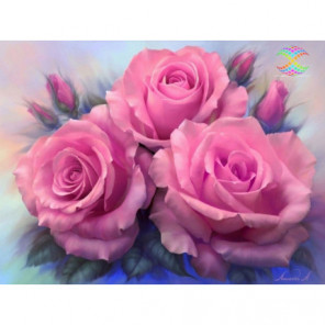 Розовые розы Алмазная вышивка мозаика Алмазное Хобби