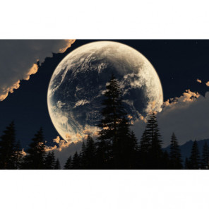 Луна за облаками Алмазная вышивка мозаика Алмазное Хобби